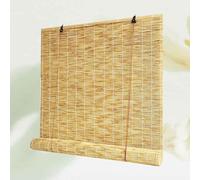 HAOYUES Natural Bamboo Roller Blinds Wide 40~180cm Customizable Bamboo Window Blinds With Lift Anti-UV Roman Blinds Privacy Screen For Windows Bamboo Door Curtain
