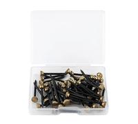 Haoyull Brass Nails Pack of 50 Nails for Picture Frames Large Head Nails for Frames Strong & Decorative Nails Long Tacks Simple