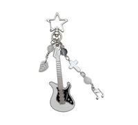 Haoyull Unique Keychain Stylish Rock and Roll Guitar Keychain Trendy Bag Pendant Fashion Key Holder Alloy Material