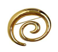 Haoyull Vortex Brooch Chic Vortex Lapel Pin Accessories Unique Swirl Shape Brooch Lapel Pin Stylish Gold Lapel Pin for Fashion Lovers, Metal