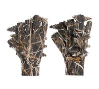 haozaikeji 3D Leaves Camo Gloves Mens Woodland Camouflage Hunting Anti Slip Gloves for Outdoor Fishing Hunting Wildlife Photography Summer