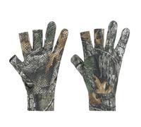 haozaikeji 3D Leaves Camo Gloves Mens Woodland Camouflage Hunting Anti Slip Gloves for Outdoor Fishing Hunting Wildlife Photography Summer