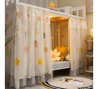 haozaikeji Bunk Bed Bottom Curtains Mid Sleeper Tent Bed Tent Canopy Dustproof Lightproof Pink Blackout Curtain Single Mosquito Nets Student Dorm Sleep Privacy Protection Shading Cloth 2 * 1.35m