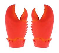 haozaikeji Halloween Red Crab Claws Gloves Novelty Funny Lobster Gloves Fancy Dress Cosplay Party Costume Carnival Dress Up Props Ghost Paws Decor