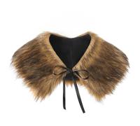 haozaikeji Kids Viking Faux Fur Cape Shawl Medieval Warrior King Faux Fur Collar Shoulder Wrap Medieval Renaissance Fancy Dress Costume Accessory for Halloween Cosplay LARP Carnival Party