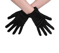 haozaikeji Short Satin Gloves for Ladies Wedding Gloves Evening Gloves Women Stretchy Opera Gloves Vintage Victorian Style 1920s Gloves for Bridal Fancy Dress Prom Cheongsam Dress