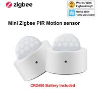 Haozee 2 in 1 Zigbee Mini PIR Motion Detector +Bright Lux Light Passive Infrared Security Burglar Alarm Sensor With Lux 4pcs