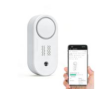 Haozee Zigbee Vibration Sensor with Alarm Function, 110dB Wireless Siren, Battery Operated Security System - Supports Home Assistant & Zigbee2MQTT (for Cabinets & Furniture)