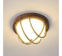 HAOZIWEI Semi Flush Mount Ceiling Light, 3-Light 9.8inch Farmhouse Modern Light Fixture with Glass Shade, Industrial Rustic Ceiling Lamp for Kitchen, Dining Room, Bedroom, Hallway, Laundry Room