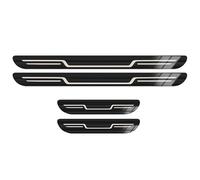 haozong 4Pcs Car Door Sill Protector for Mazda 2 Hybrid 2024 2025, Stainless Steel Welcome Pedal Kick Plates Scuff Guard Styling Decoration Accessory, Bla-ck