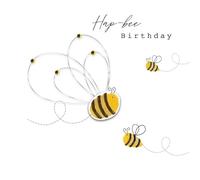 Hap-Bee Birthday Buzz-Tastic Fun! Birthday Hand-Finished Greeting Card AL004