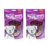 Hap Susi For Dogs - Susi Wraps with Duck & Rice - Pack of 2 - Delicious, Fishy, Crispy & Chewy. - Filled with Omega 3, Added Vitamins & Minerals