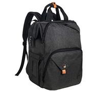 Hap Tim Baby Nappy Changing Bag Backpack Double Compartments with Stroller Straps,Waterproof Diaper Bag Backpack Black(EU7340-DG)