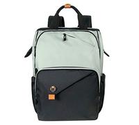 Hap Tim Diaper Bag Backpack,Large Capacity Travel Back Pack Maternity Baby Nappy Changing Bags, Double Compartments with Stroller Straps,Waterproof,Grey Black(UK7340-GB)