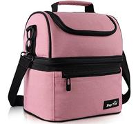 Hap Tim Insulated Lunch Bag for Kids & Adults,8L Leakproof Lunch Boxes for Adults,Perfect Lunch Bags & Cooler Bag with Adjustable Shoulder Strap (Pink UK-16040-PK)