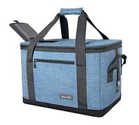 Hap Tim Soft Cooler Bag 40-Can Large Reusable Grocery Bags Upgraded Soft Sided Collapsible Travel Cooler for Outdoor Travel Hiking Beach Picnic BBQ Party(US13634-Blue Grey)