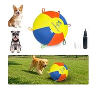 Hap Tim Upgraded Heavy Duty 18" Herding Ball for Dogs Thickened Bladder | Ultra-durable cover, 6 Strong Ball Tabs, Double-layered reinforced nylon stitching, Quick-inflation interactive training