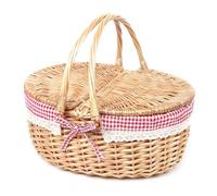 Hap Tim Wicker Picnic Basket for 2 - Unique Gifts Ideas for Couple, Engagement, Wedding, Bridal Shower, Family, Christmas, White Elephant Gifts for Adults(Y2408B-2)