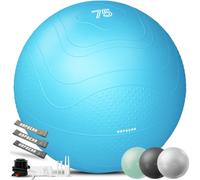 HAPBEAR Exercise Ball 55-75cm - Anti-Burst Slip-Resistant Yoga/Pilates Ball for Core Training & Posture Improvement, Home Gym/Rehab/Pregnancy Ball, Quick Pump & 3 Resistance Bands Included