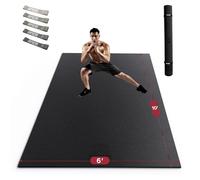 HAPBEAR Large Exercise Mat, Non-Slip, Ultra Durable, Large Yoga Mat for Home Gym, Fitness, Yoga, Pilates, Stretching, Push-ups, Gymnastics-Grey