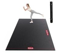HAPBEAR Large Exercise Mat, Non-Slip, Ultra Durable, Large Yoga Mat for Home Gym, Fitness, Yoga, Pilates, Stretching, Push-ups, Gymnastics-Grey