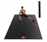 HAPBEAR Large Exercise Mat, Non-Slip, Ultra Durable, Large Yoga Mat for Home Gym, Fitness, Yoga, Pilates, Stretching, Push-ups, Gymnastics-Grey