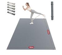 HAPBEAR Large Exercise Mat, Non-Slip, Ultra Durable, Large Yoga Mat for Home Gym, Fitness, Yoga, Pilates, Stretching, Push-ups, Gymnastics-Grey