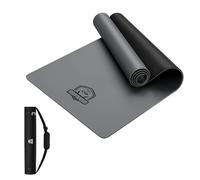 HAPBEAR Large Yoga Mat 183×76cm×5mm - PU Top & Rubber Bottom - High Shock Absorption for Professional Yogis & Home Workouts - Bonus Oxford Bag Included