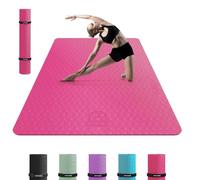 HAPBEAR Large Yoga Mat for Women- 183×116cm×6mm/183×122cm×8mm,TPE Non-Slip, Durable, Extra Large Thick Wide Exercise Mat for Pilates, Gym, Workout, Home,Fitness, (Barefoot Exercise)