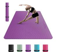 HAPBEAR Large Yoga Mat for Women- 183cm×116cm×6mm, TPE Non-Slip, Durable, Extra Large Thick Wide Exercise Mat for Pilates,Gym,Workout,Home,Fitness, (Barefoot Exercise)-Purple