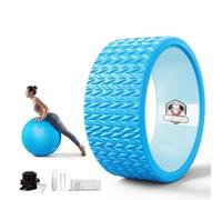 HAPBEAR Yoga Wheel and 65cm Exercise Ball Set, Magnetic Back Roller for Back Pain Relief & Spinal Decompression, Posture Corrector for Home Gym, Therapy & Yoga, Pump Included