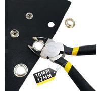 HAPDEN Grommet Removal Tool Kit, Snap Removal Tool for Boat Covers, 10mm Trap Grommet kit Remover, 3/8" Replacement Eyelet Plier, Eyelet Punch Kit for Tarps Repair, Fabric Rings, Reinforcing Canvases