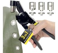 HAPDEN Grommet Tool Kit 1/2 1/4 3/8 Multi-Size Hole Punch, 600 Pcs Heavy Duty Grommets Tool Kit, Eyelets and Grommets for Tarps, Fabric Rings, Leather, Tents, Vinyl, Canvas and so on
