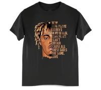 HAPDEZH Fashion-Brand-t-Shirt-Mens-Juice-Wrld-Now-I-Am-Insane-All-These-Girls-The-Same Black