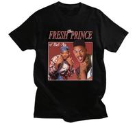 HAPDEZH Funny-The-Fresh-Prince-Of-Bel-Air-Tshirt-Men-Camisas-Men-90s-Style-Will-Smith-TV Black