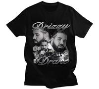 HAPDEZH Rapper-Drizzy-Drake-Print-T-shirt-Men-Women-100-Cotton-Oversized-Vintage-Short-Sleeve-T-shirts Black