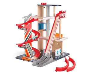 Hape 3-level Gearhead Stunt Garage Playset