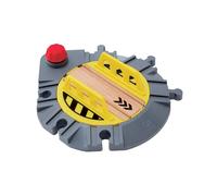 Hape Adjustable Rail Turntable - 6-Way Train Track Accessory with Rotating Knob for Big Engines