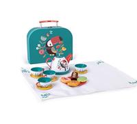 Hape Anywhere Tea Set Trunk Wooden Pretend Play Toy for Ages 3+ (E3185)from JP