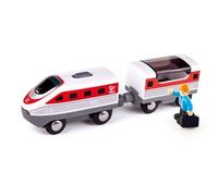 Hape Battery-Powered Express Train Set 11 x 5 x 4 cm Wooden Pretend Play Toy for