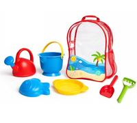 Hape Beach Basics Backpack, Beach Toy/Sand Toy, Multicolor, for Kids 18 Months and Up