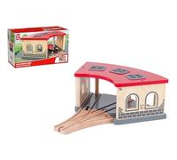 Hape Big Engine Shed - Wooden Train Track Accessories