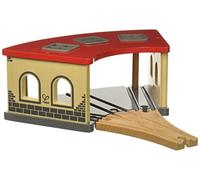 Hape Big Engine Shed - Wooden Train Track Accessories