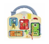 Hape Block And Learn Game Board 29.50x29x6 Cm Yellow Kids