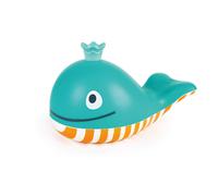 Hape Bubble Blowing Whale Baby Squirt Toy for Bath Time Play, Blue