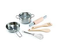 Hape Chef's Cooking Set, Children's Play Kitchen Accessories, Toddler's Metal Pots, Pans & Utensils, For 3 Years +