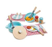Hape Cook & Serve Set - Cooking Playset with Pot, Pan, Utensils, and Realistic Accessories, 3Y+