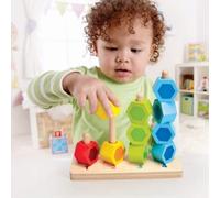 Hape Counting Stacker Toddler Wooden Stacking Block Set