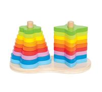 Hape Double Rainbow Stacking Shapes Multicolor 20.0 Kids