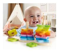 Hape Double Shaped Wooden Rainbow Stackers